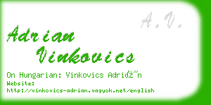 adrian vinkovics business card